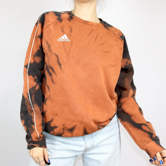 Vintage 80er 90er ADIDAS Sweatshirt Pullover reworked selfmade Batik M