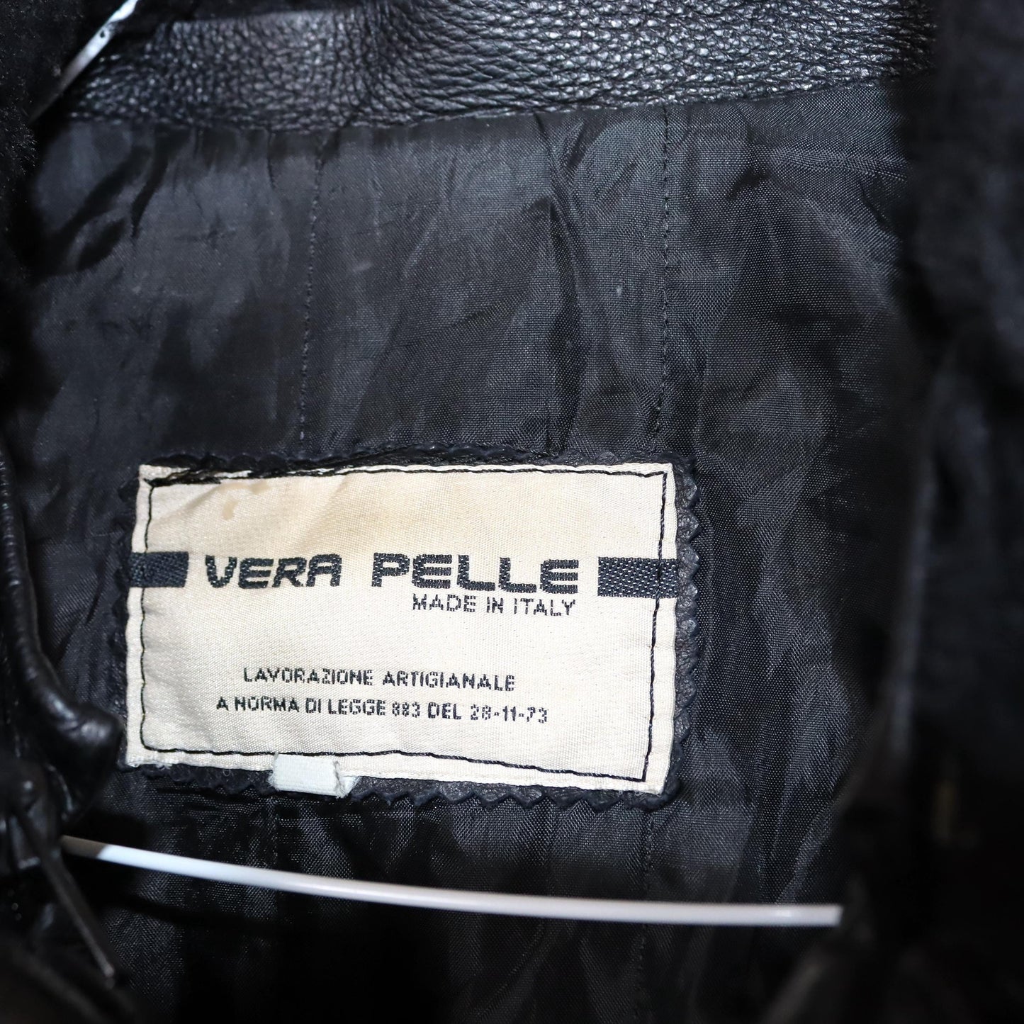 Vintage 80s 90s VERA PELLE leather jacket pilot jacket bomber jacket black fur collar faux fur S