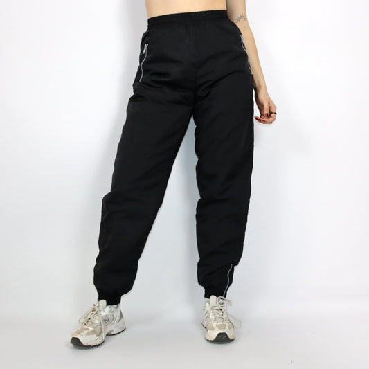 Vintage 80s 90s ski pants winter pants lined highwaist black shiny S