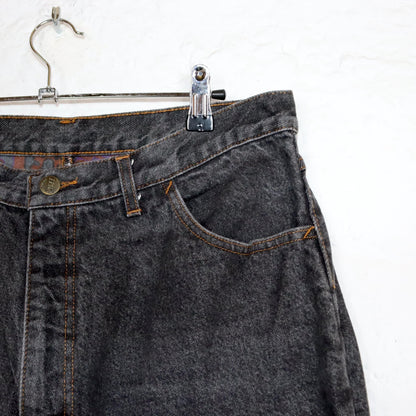 Vintage 80er 90er RIFLE Jeans grau doppellagig Winterjeans W36 L30