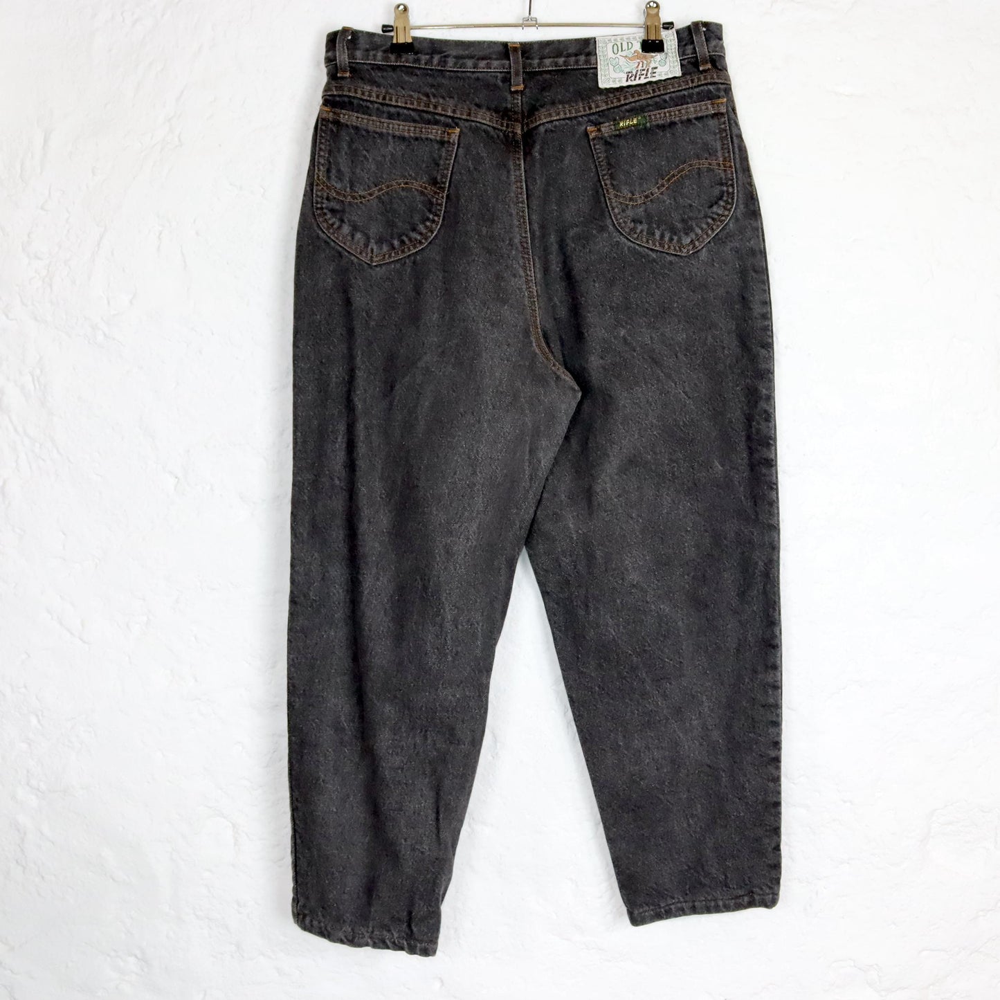 Vintage 80er 90er RIFLE Jeans grau doppellagig Winterjeans W36 L30