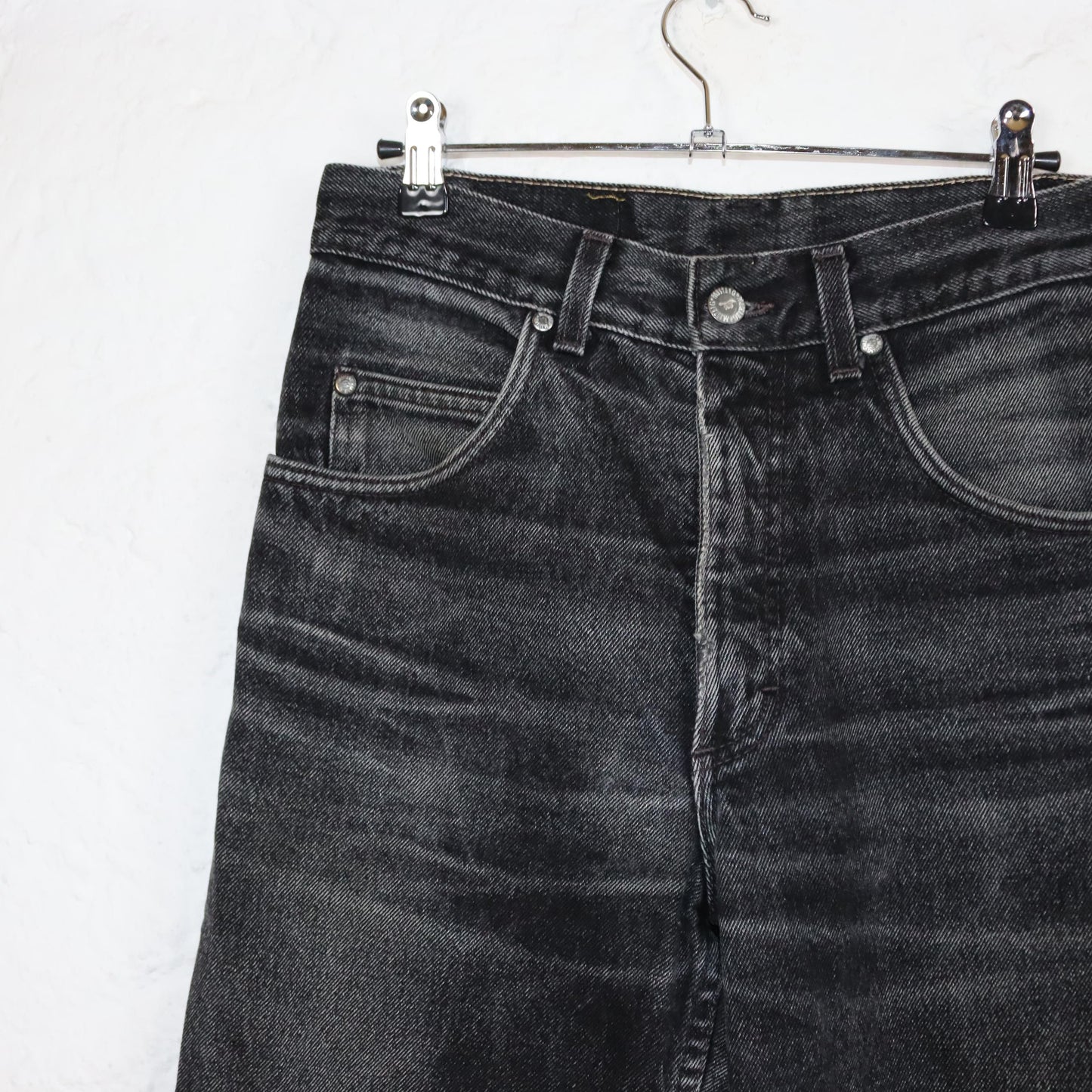 Vintage 80er 90er MUSTANG Jeans gerades Bein grau washed out highwaist W29 L32