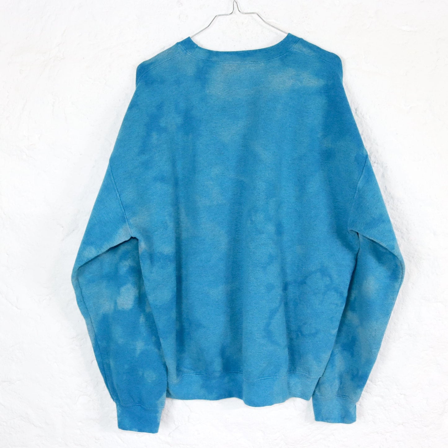 Vintage 80er 90er GILDAN Pullover Batik Sweatshirt blau Selfmade upcycle L
