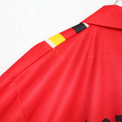 Vintage 80er 90er FERRARI Trikot T-Shirt kurzarm rot Polokragen L