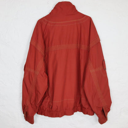 Vintage 80s 90s AVANTI jacket windbreaker transition jacket stand-up collar red XL