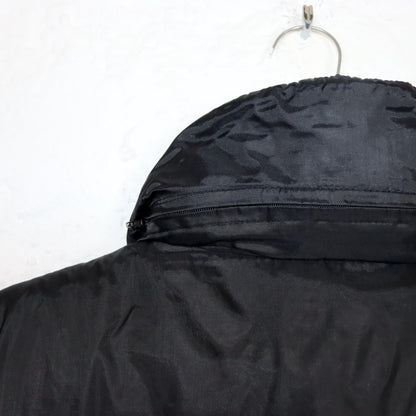 Vintage 80s 90s OIL&amp;CO puffer vest black stand-up collar lined M