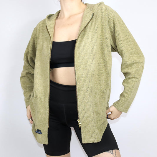 Vintage 80s 90s ASICS jacket thin with hood tracksuit jacket L