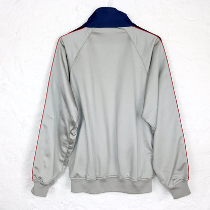 Vintage 80s 90s KAPPA tracksuit jacket stand-up collar silver dark blue yellow S