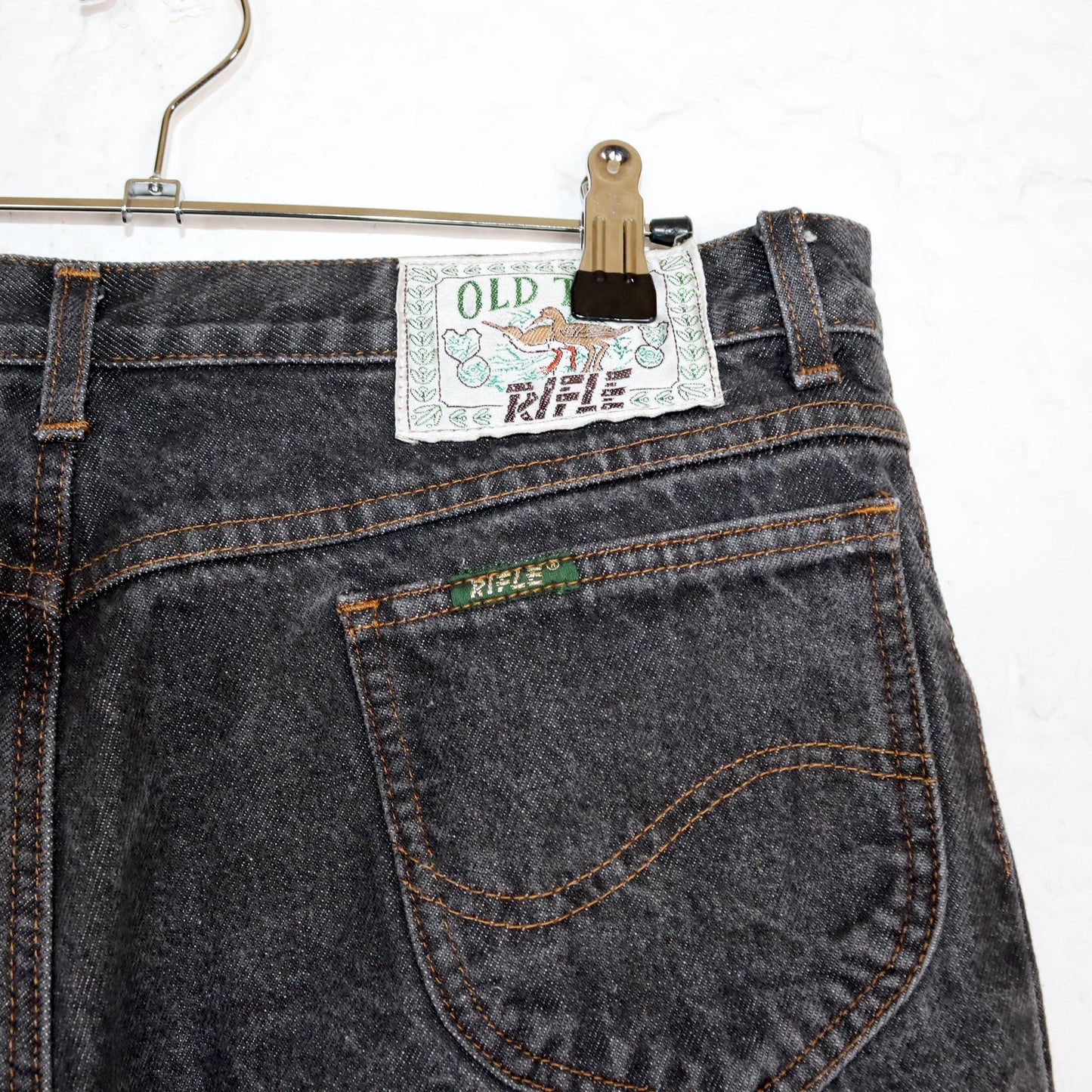 Vintage 80er 90er RIFLE Jeans grau doppellagig Winterjeans W36 L30