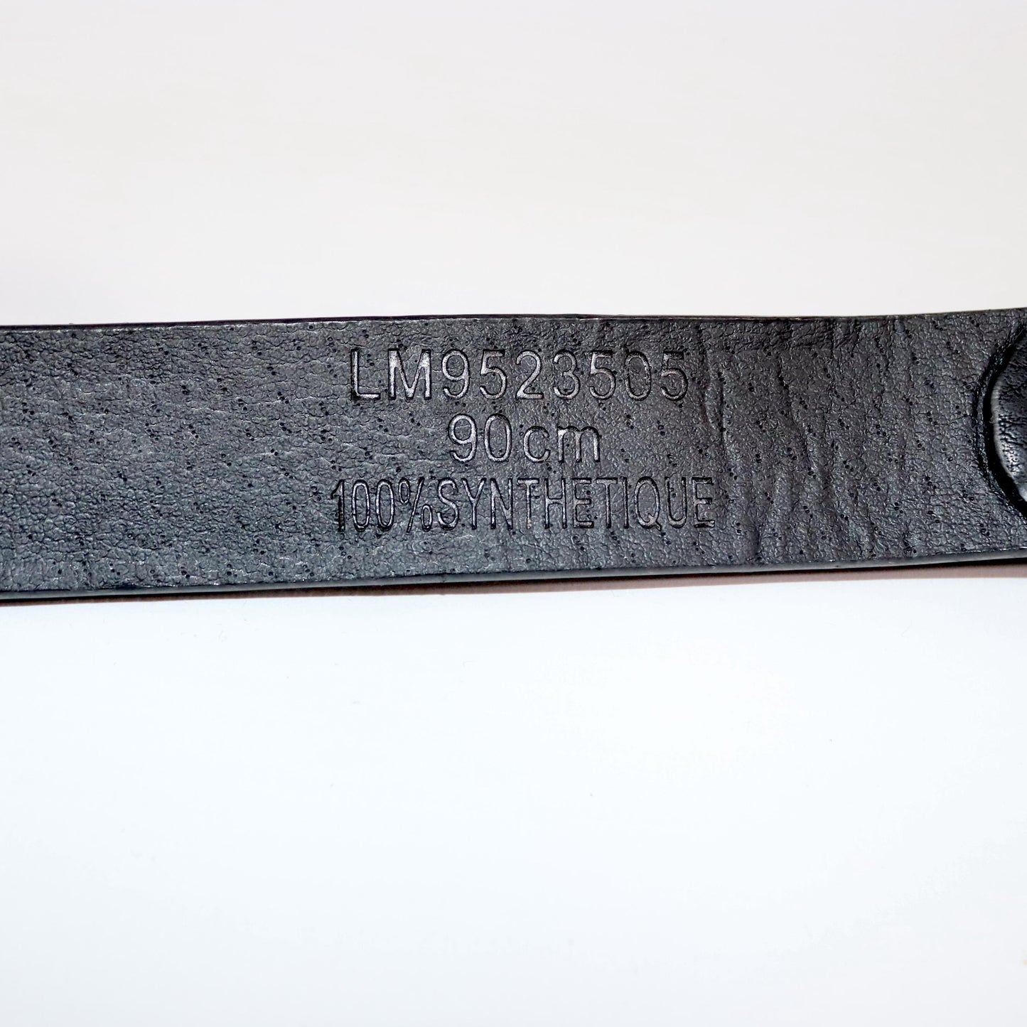 Vintage 80s 90s belt black narrow rivets stones silver blue Made in Italy 90 cm