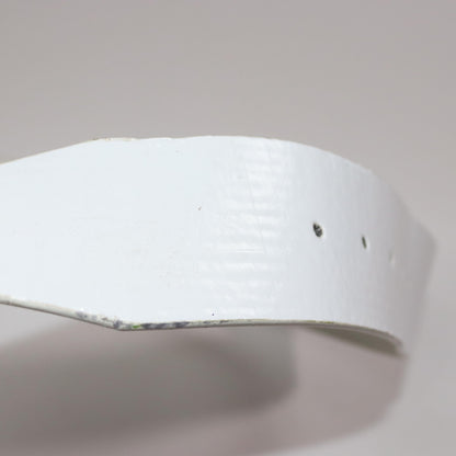 Vintage 80er 90er Gürtelweiß große Schnalle silber Made in Italy 85 cm