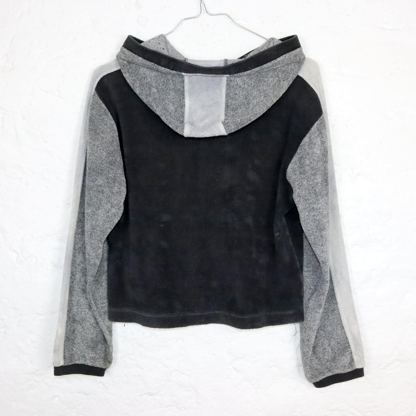 Vintage 80s 90s ASICS tracksuit jacket crop terry cloth jacket grey S