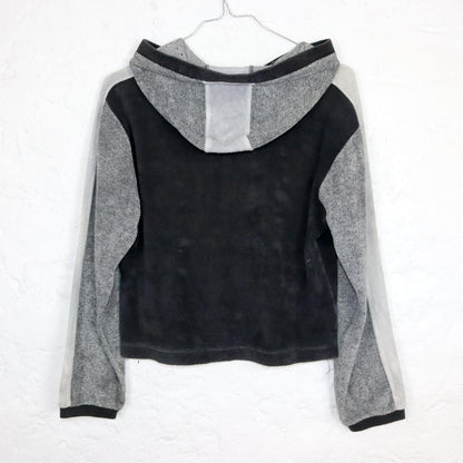 Vintage 80s 90s ASICS tracksuit jacket crop terry cloth jacket grey S