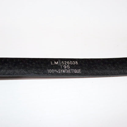 Vintage 80s 90s belt black narrow buckle silver Made in Italy 95 cm