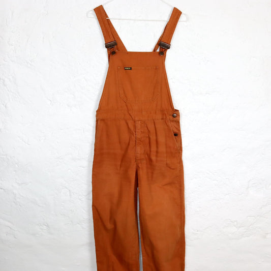 Vintage 80s 90s PIONEERS dungarees one-piece denim orange 36