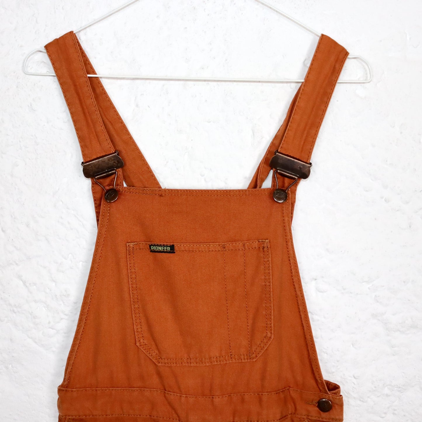 Vintage 80s 90s PIONEERS dungarees one-piece denim orange 36