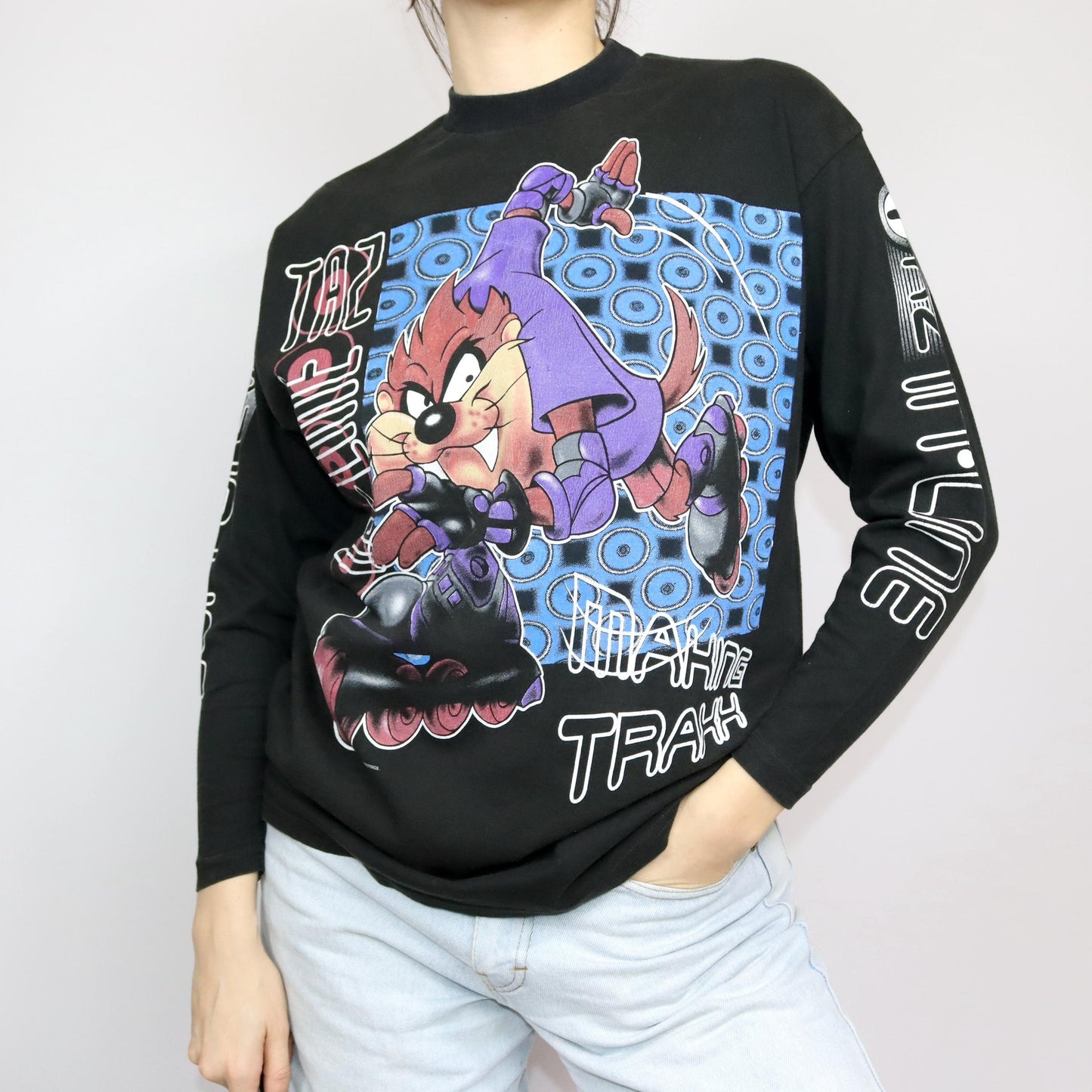 Vintage 80s 90s JINGLERS Longsleeve T-Shirt Long Sleeve Print Warner Bros. 1995 XS