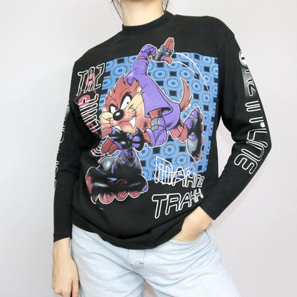 Vintage 80s 90s JINGLERS Longsleeve T-Shirt Long Sleeve Print Warner Bros. 1995 XS