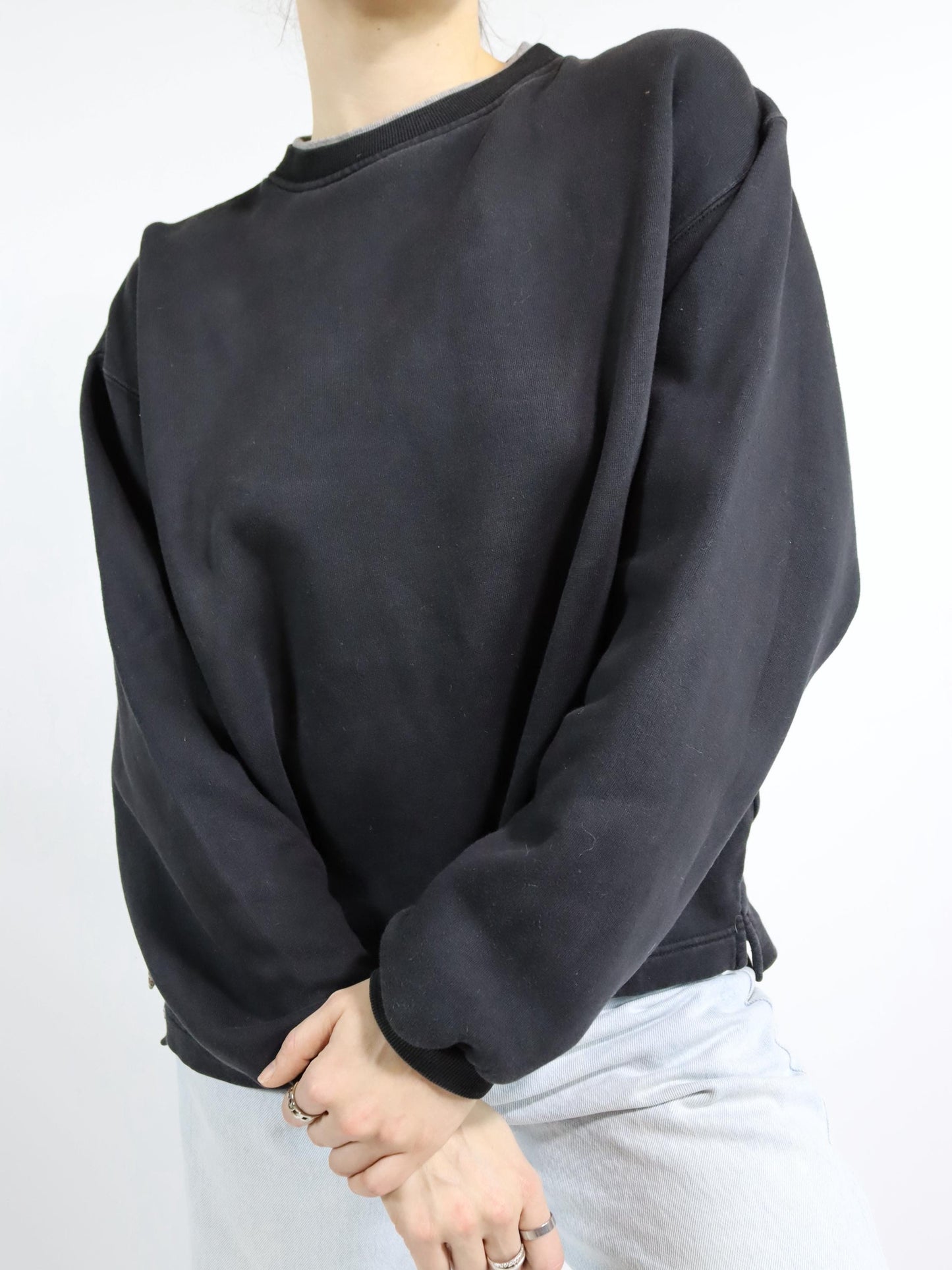 Vintage 80er 90er HOMEBOY Sweatshirt Pullover schwarz Stickerei L