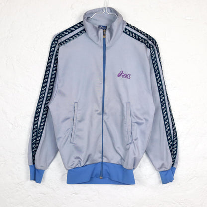 Vintage 80s 90s ASICS track jacket stand-up collar lilac XS