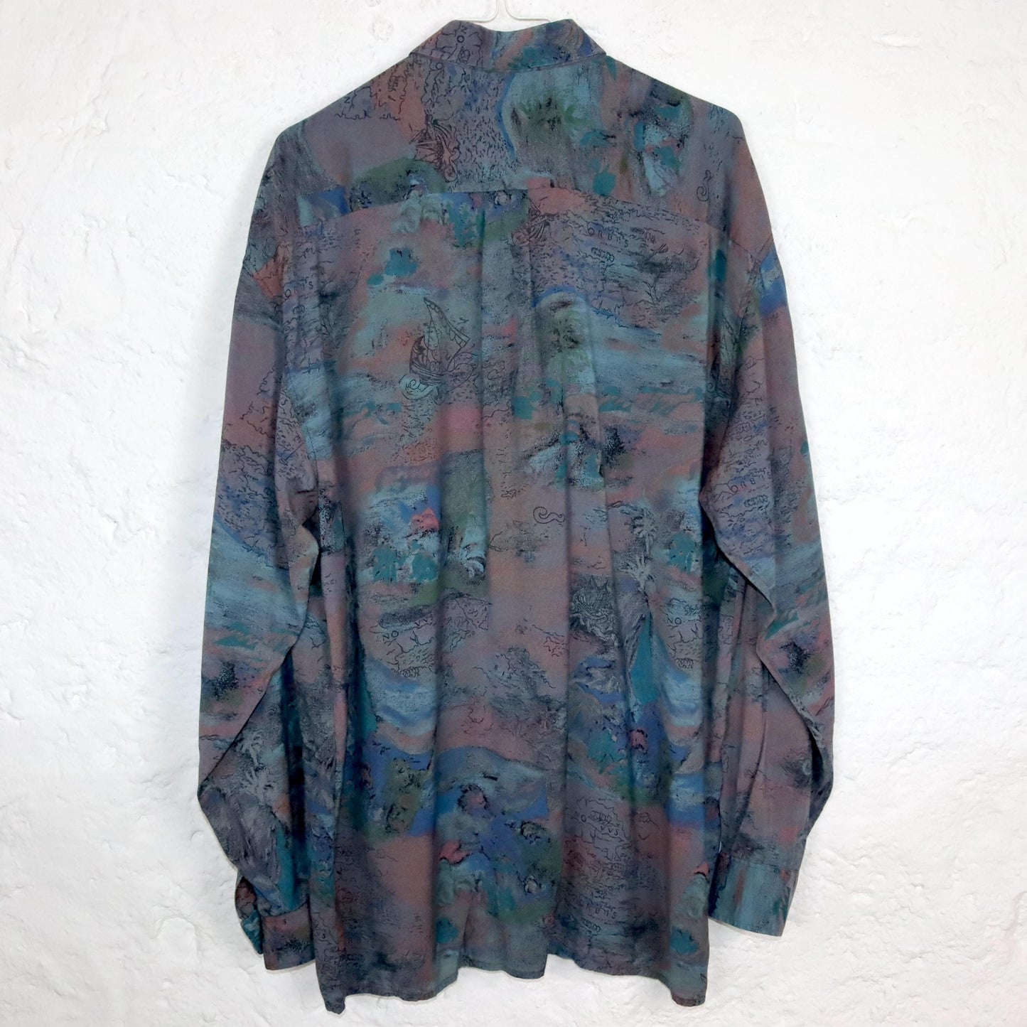 Vintage 80er 90er LAMBERTINO Hemd langarm crazy pattern 41/42