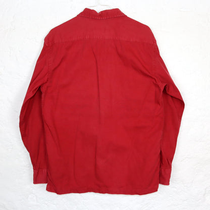 Vintage 80s 90s REPLAY shirt long sleeve red zipper M