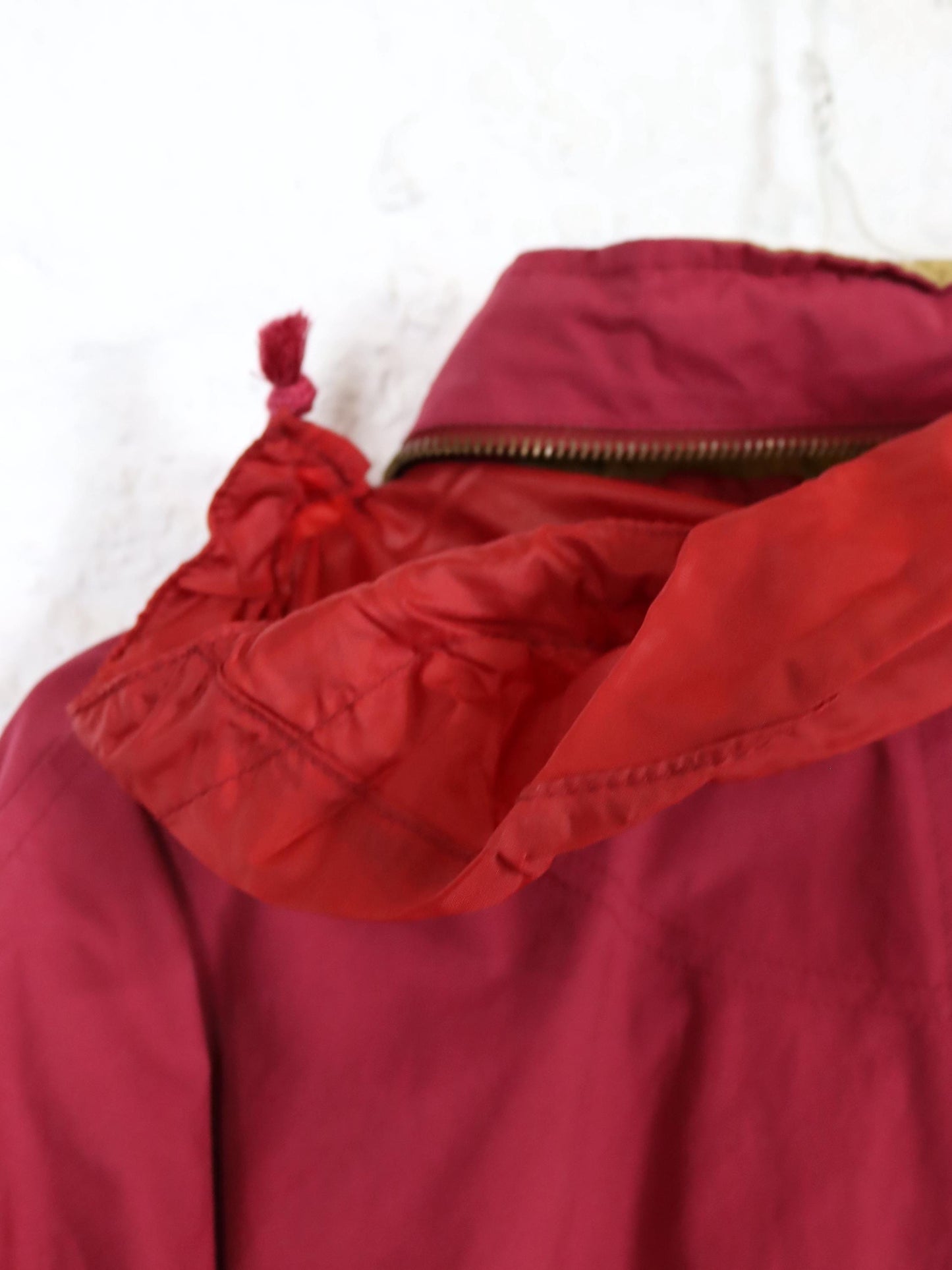 Vintage 80s 90s CARRERA rain jacket, transition jacket, red, double-layered, L