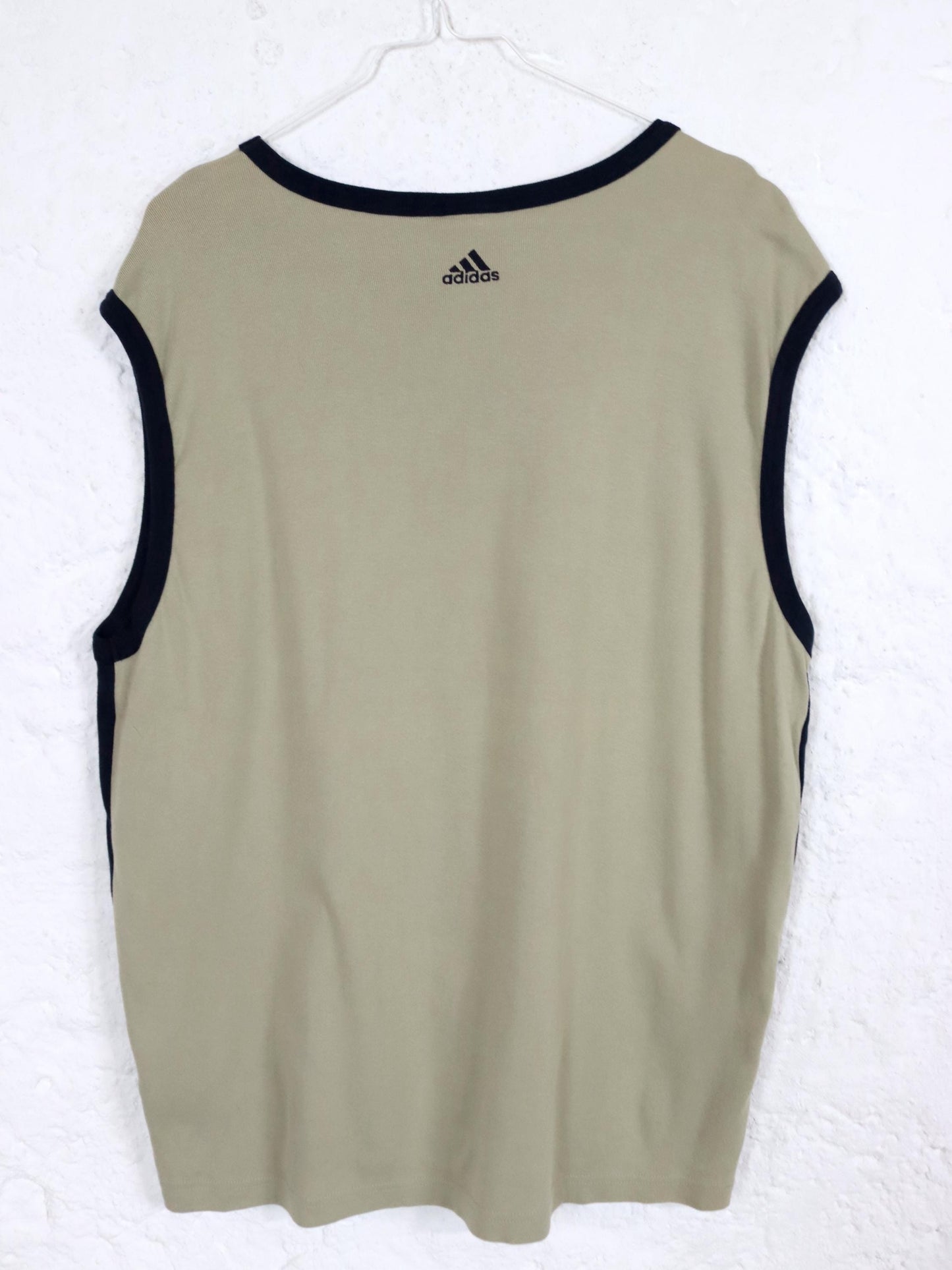 Vintage 80er 90er ADIDAS Tanktop Achselshirt beige L