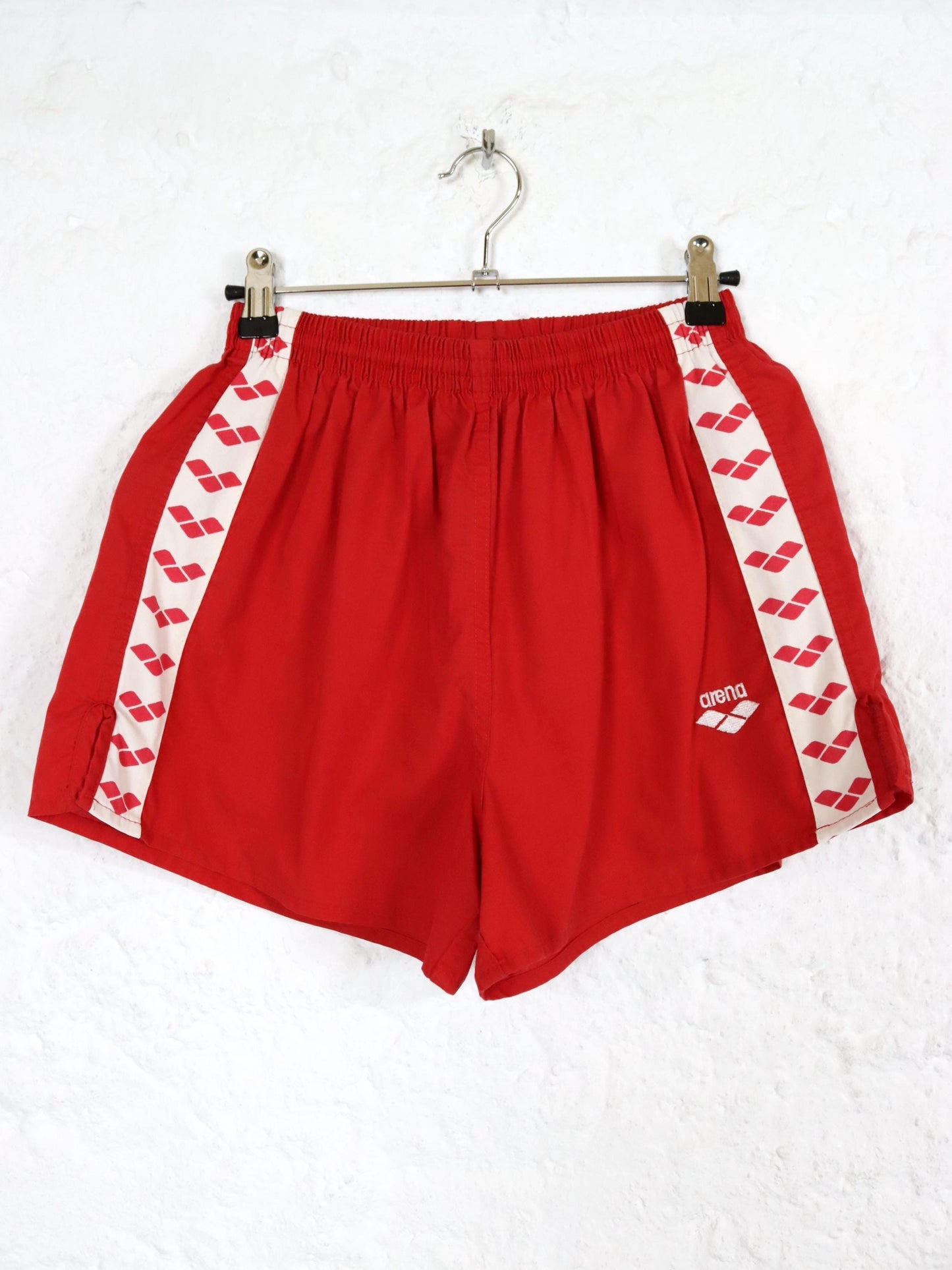 Vintage 80er 90er ARENA Laufshorts Shorts rot weiß S