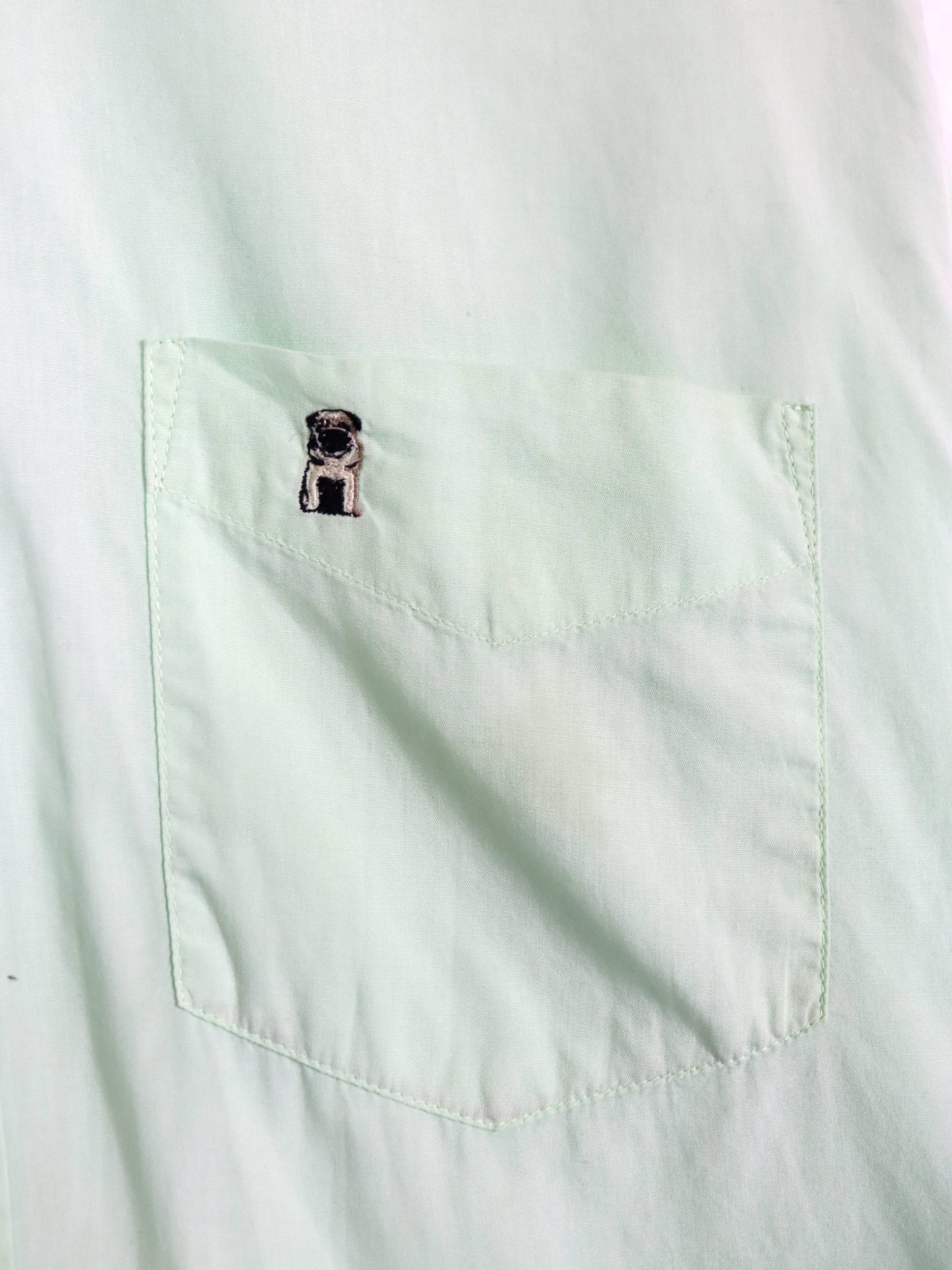Vintage 80s 90s VALENTINO OLIVER shirt long sleeve mini green embroidery M