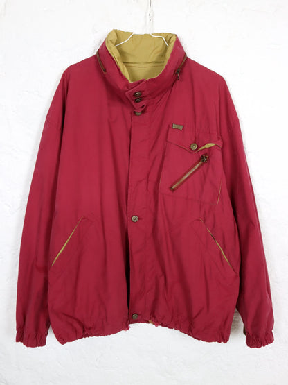 Vintage 80s 90s CARRERA rain jacket, transition jacket, red, double-layered, L