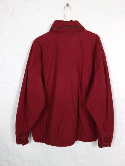 Vintage 80s 90s CARRERA rain jacket, transition jacket, red, double-layered, L
