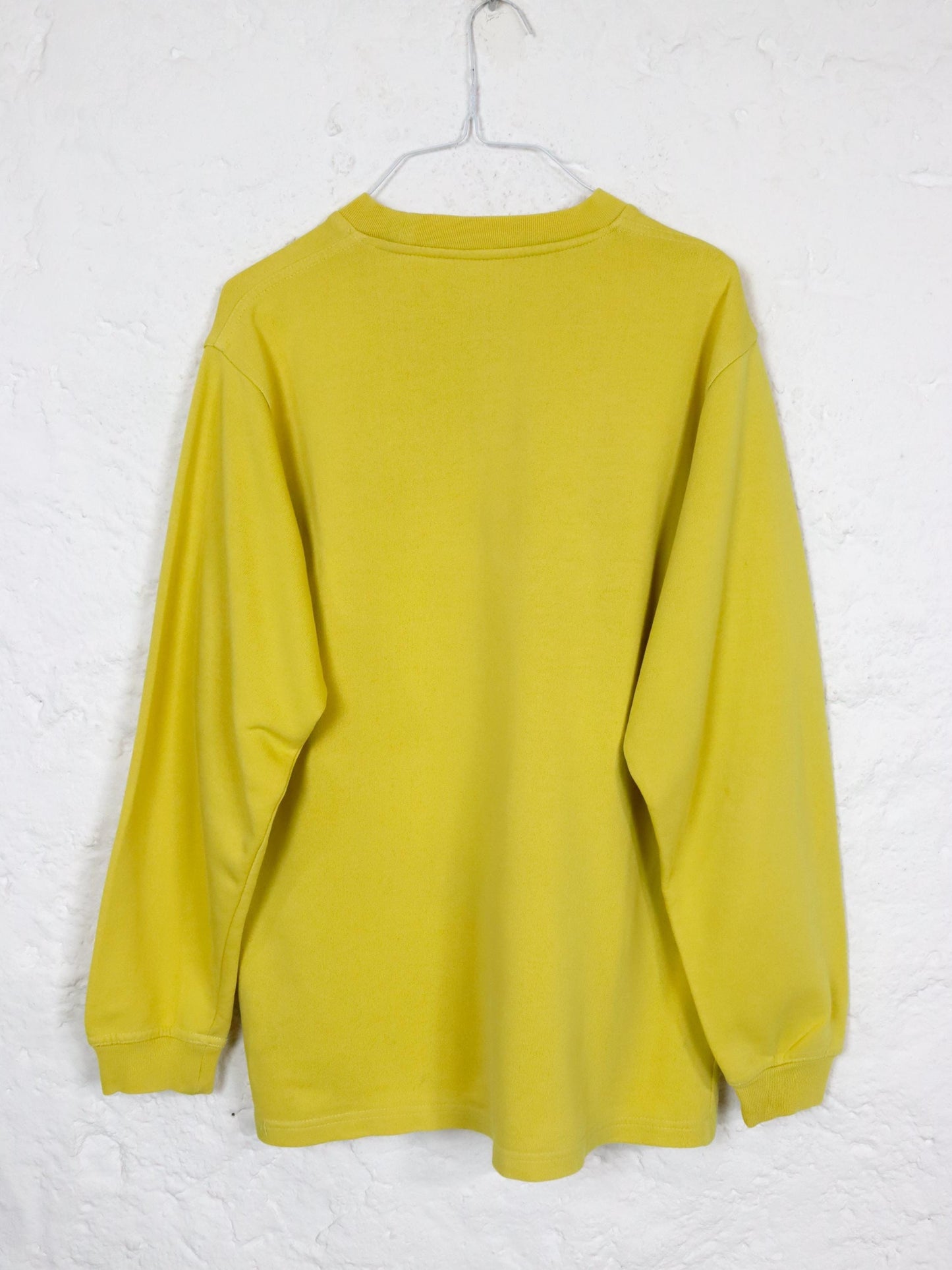 Vintage 80er 90er ADIDAS Sweatshirt Pullover gelb blau 176 M