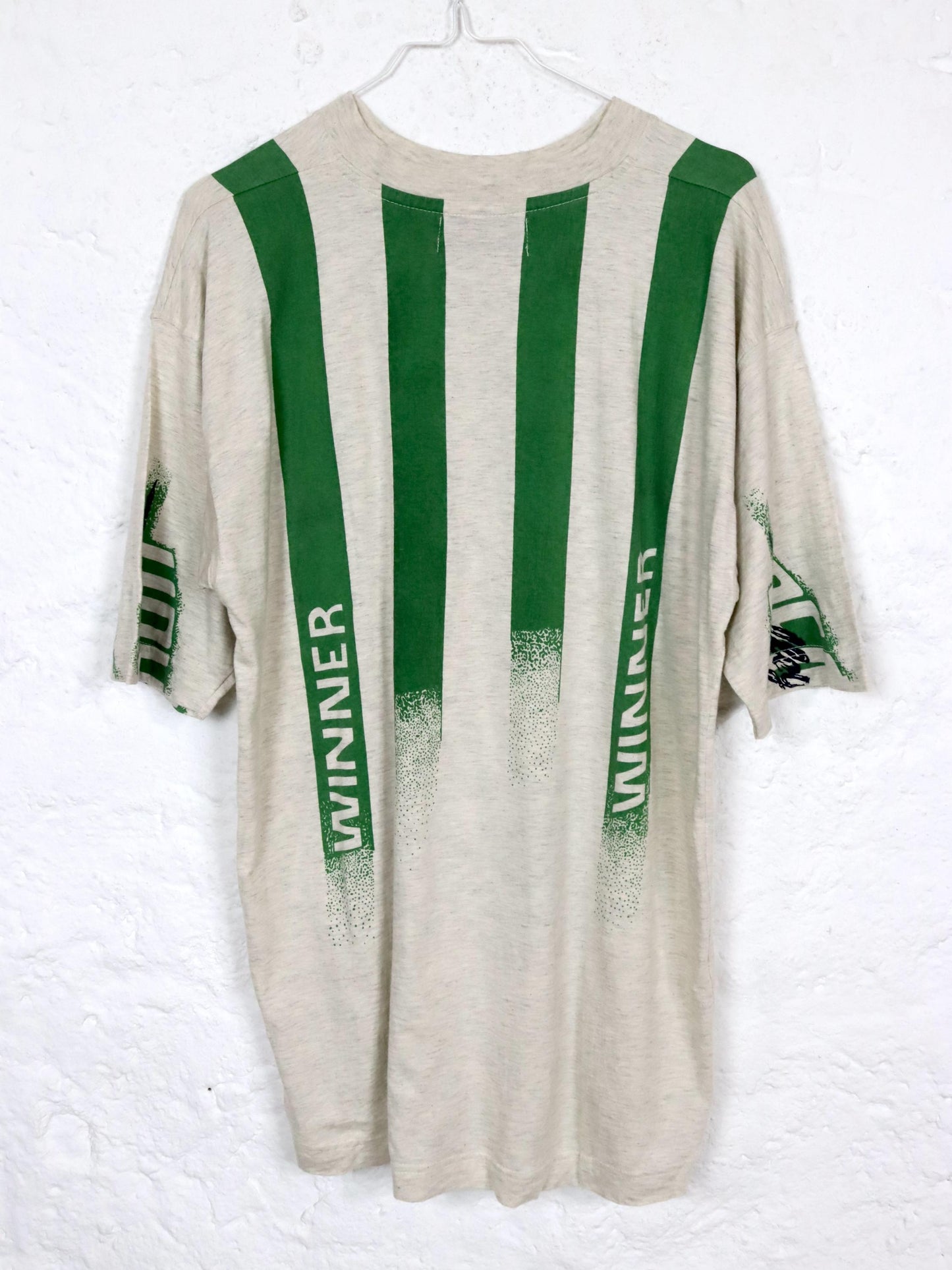 Vintage 80s 90s OLD AMERICA T-Shirt short sleeve mottled grey print green L