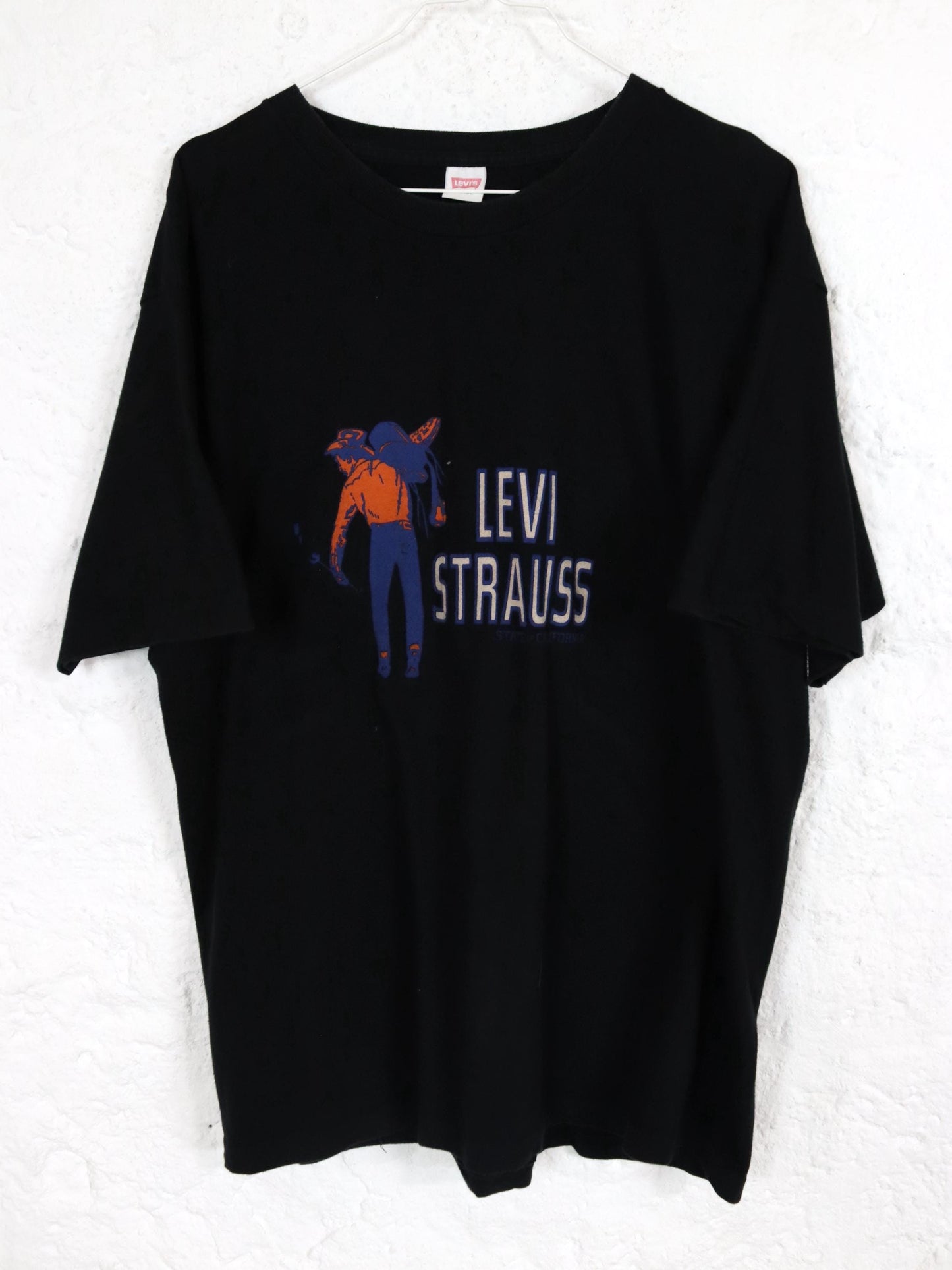 Vintage 80s 90s LEVIS T-shirt short sleeve print 1980s single stitched black L