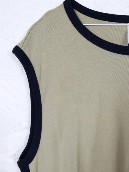 Vintage 80er 90er ADIDAS Tanktop Achselshirt beige L