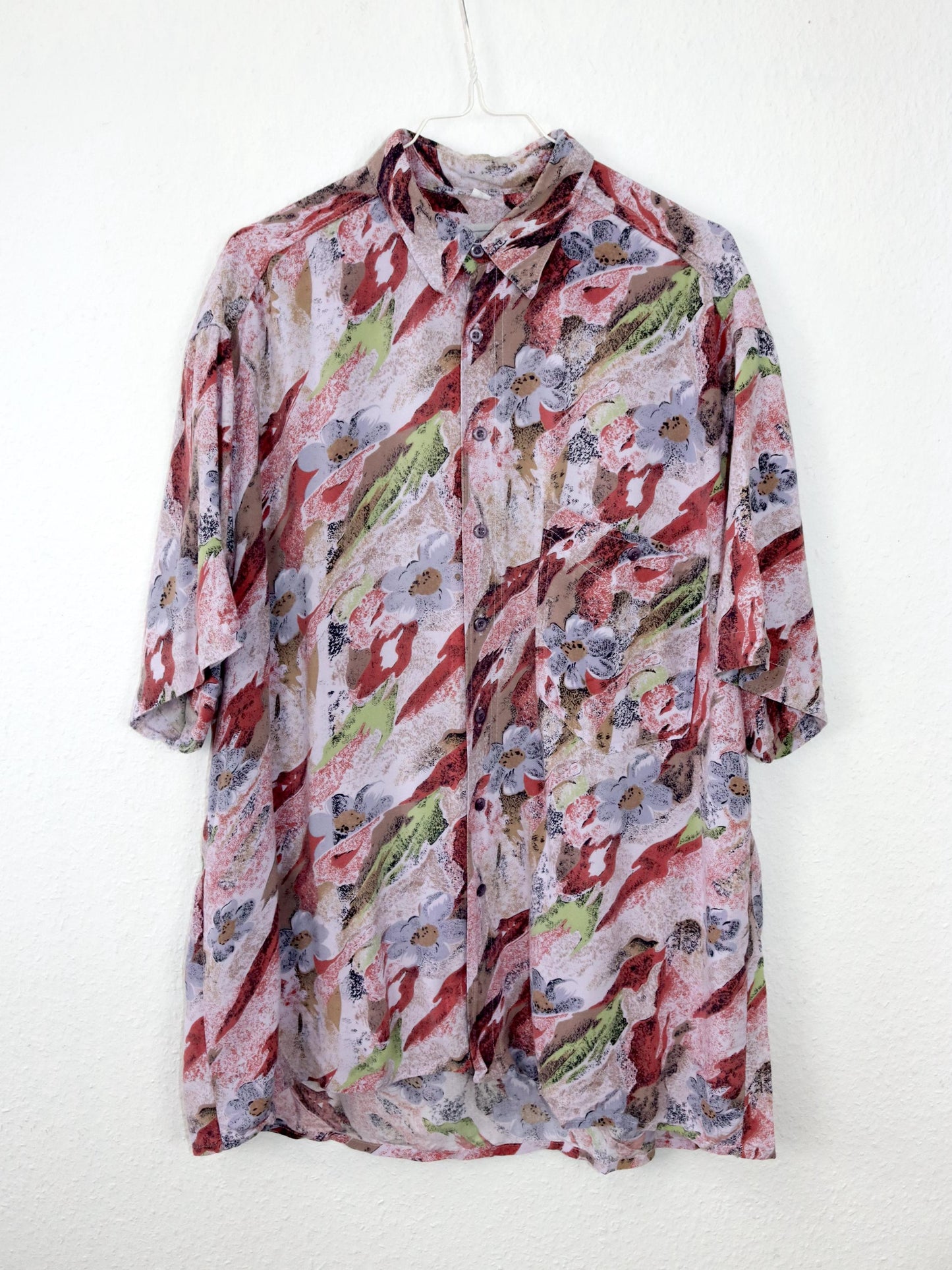 Vintage 80s 90s AB FLYING shirt short sleeve crazy pattern L