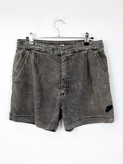 Vintage 80er 90er NIKE Challenge Court Shorts kurze Hose Tennisshorts grau M
