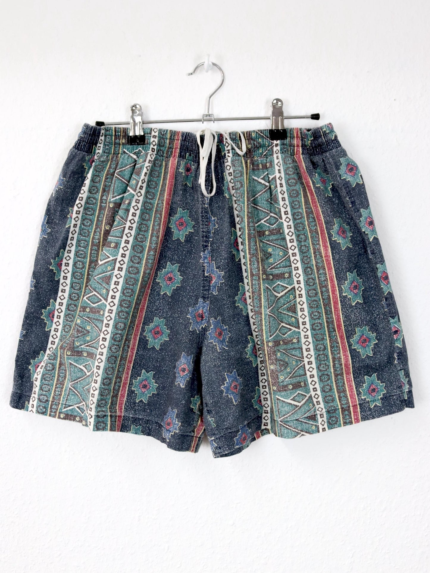 Vintage 80er 90er CLUBT Shorts Badeshorts crazy pattern L