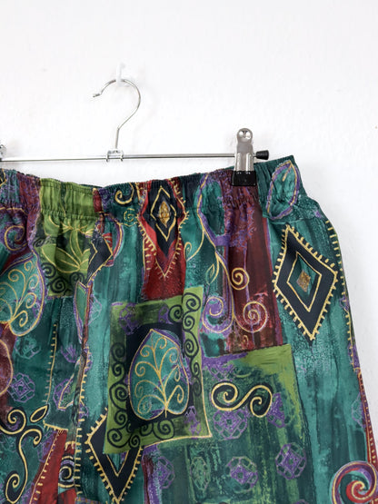 Vintage 80er 90er HARLEX Shorts Badeshorts crazy pattern bunt L