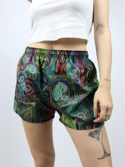 Vintage 80er 90er HARLEX Shorts Badeshorts crazy pattern bunt L