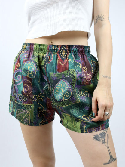 Vintage 80er 90er HARLEX Shorts Badeshorts crazy pattern bunt L