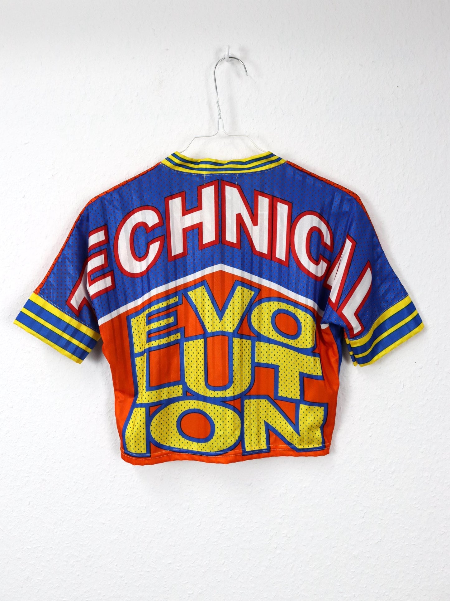 Vintage 80er 90er ONYX Trikot Top bauchfrei kurzarm print bunt Deadstock XS/S