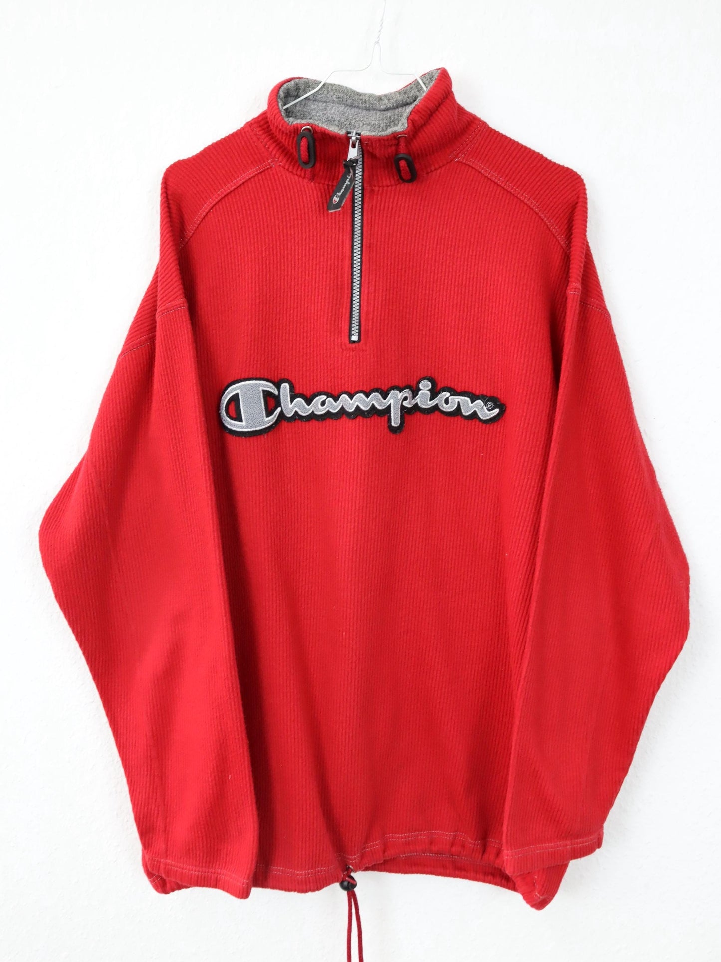 Vintage 80er 90er CHAMPION Sweatshirt Pullover grau rot M