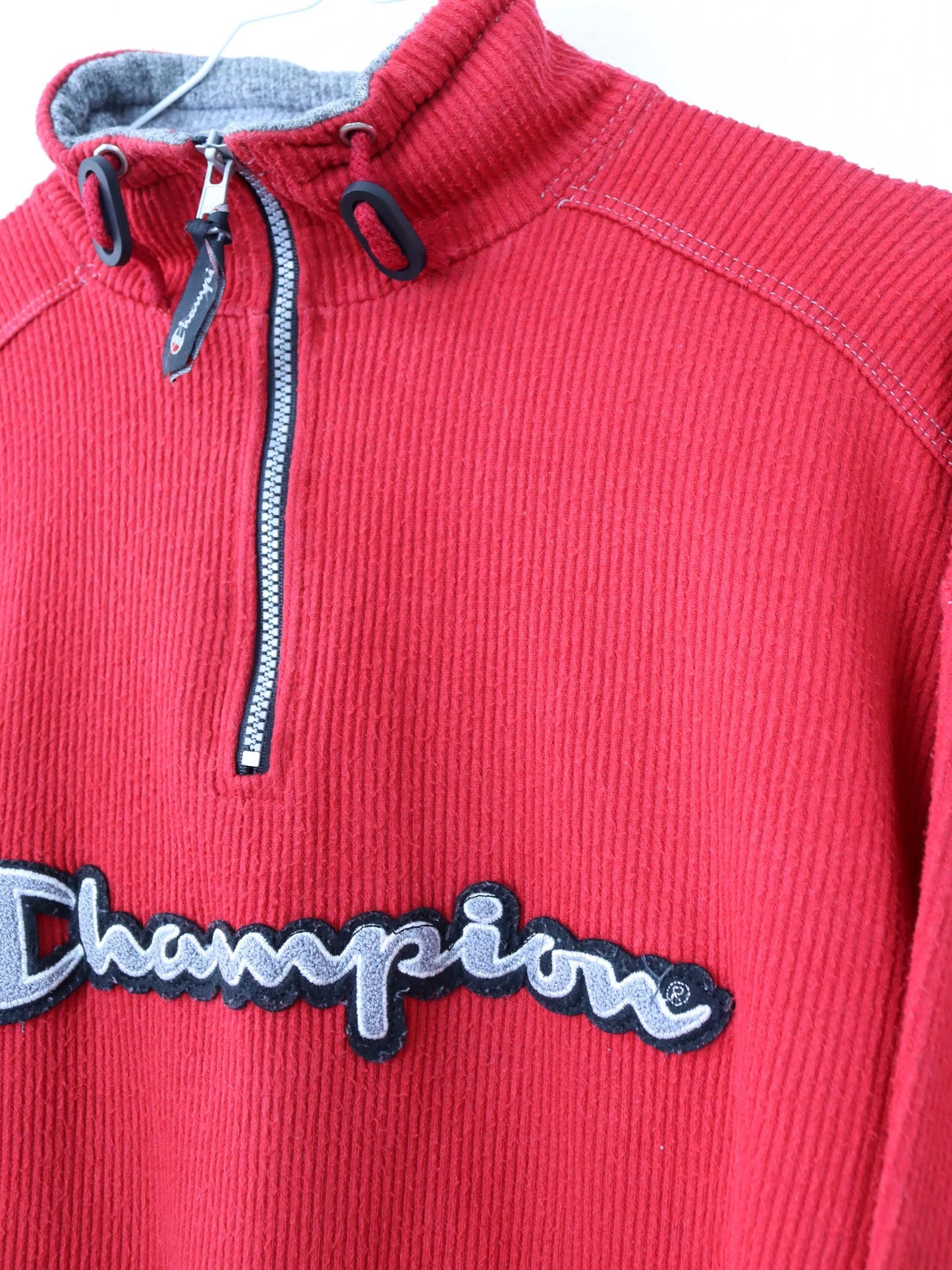 Vintage 80er 90er CHAMPION Sweatshirt Pullover grau rot M