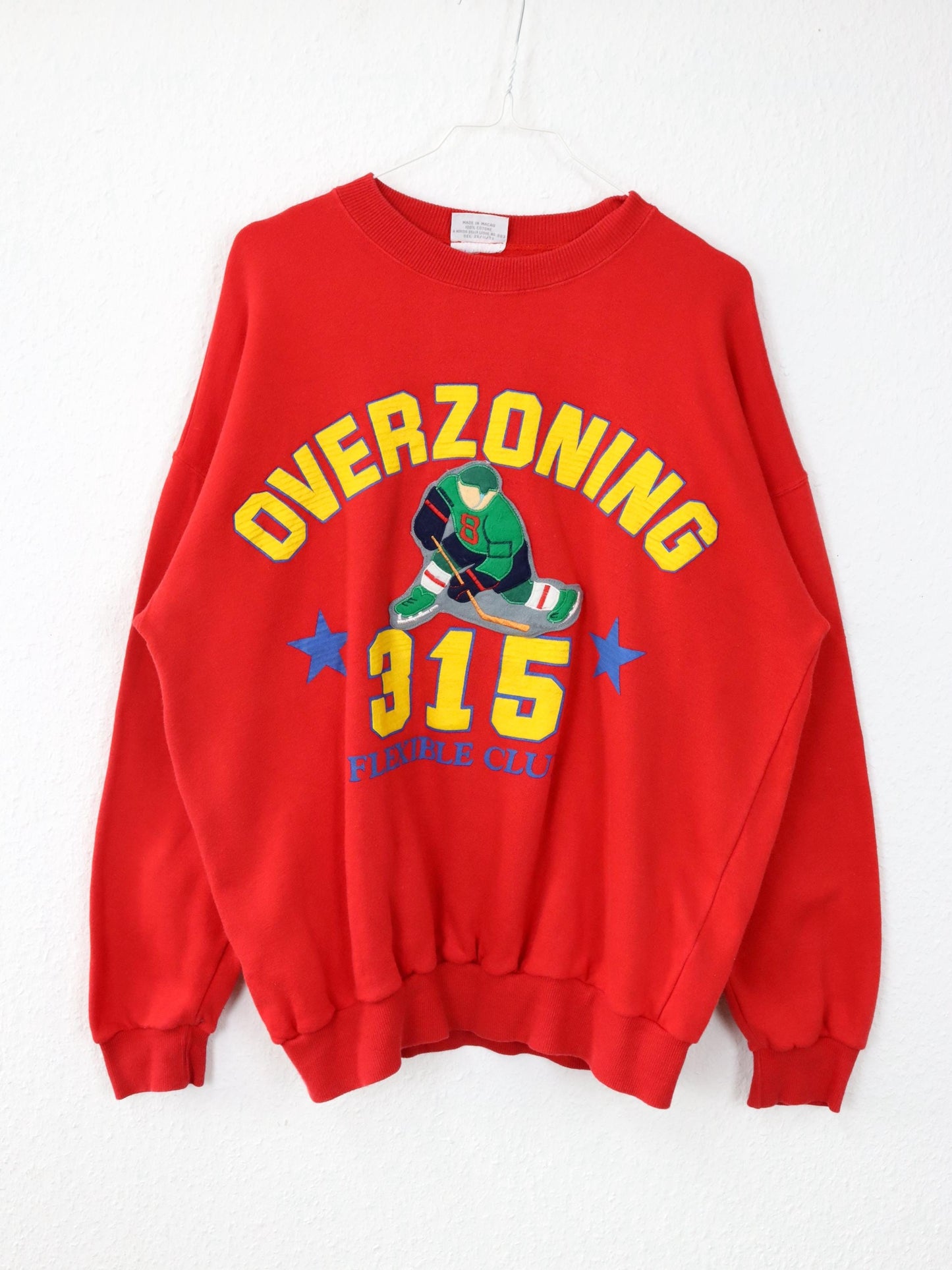 Vintage 80er 90er NORTONS Sweatshirt Overzoning Ice Hockey rot L