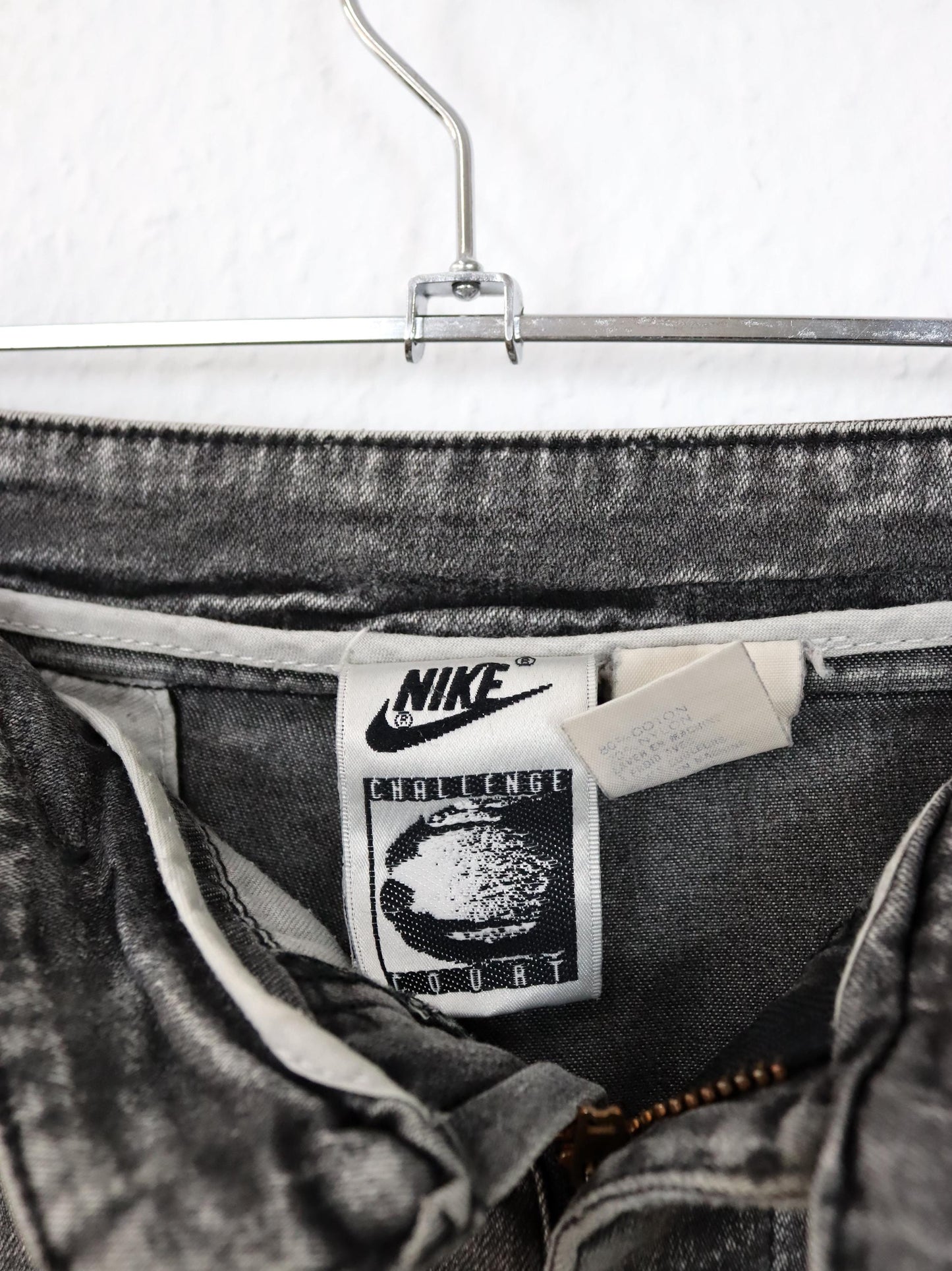 Vintage 80er 90er NIKE Challenge Court Shorts kurze Hose Tennisshorts grau M