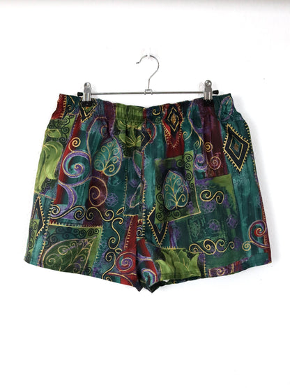 Vintage 80er 90er HARLEX Shorts Badeshorts crazy pattern bunt L