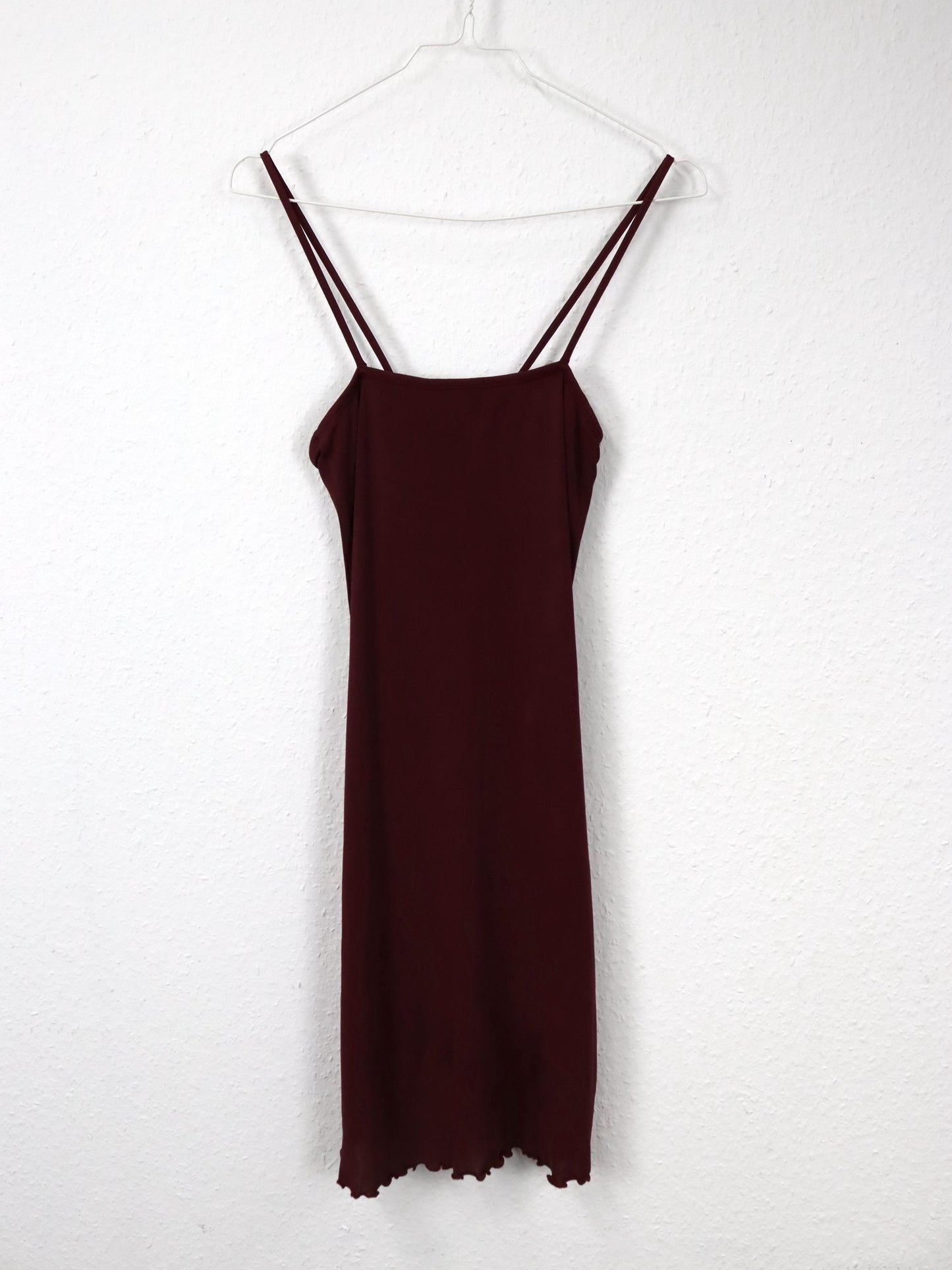 Vintage 80s 90s ONYX mini dress strap dress Bordeaux red S