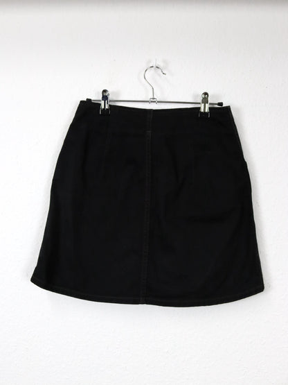 Vintage 80s 90s DIESEL denim skirt miniskirt black 36